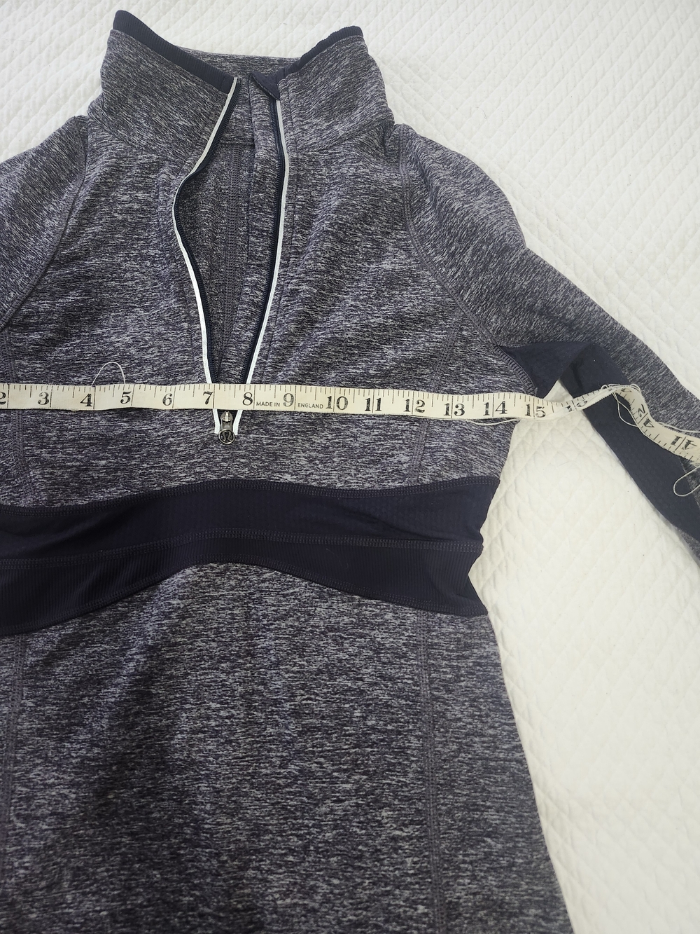 Lululemon Size 2 Heathered Plum Gray Quarter Zip Pullover Top Long Sleeve - Picture 4 of 8